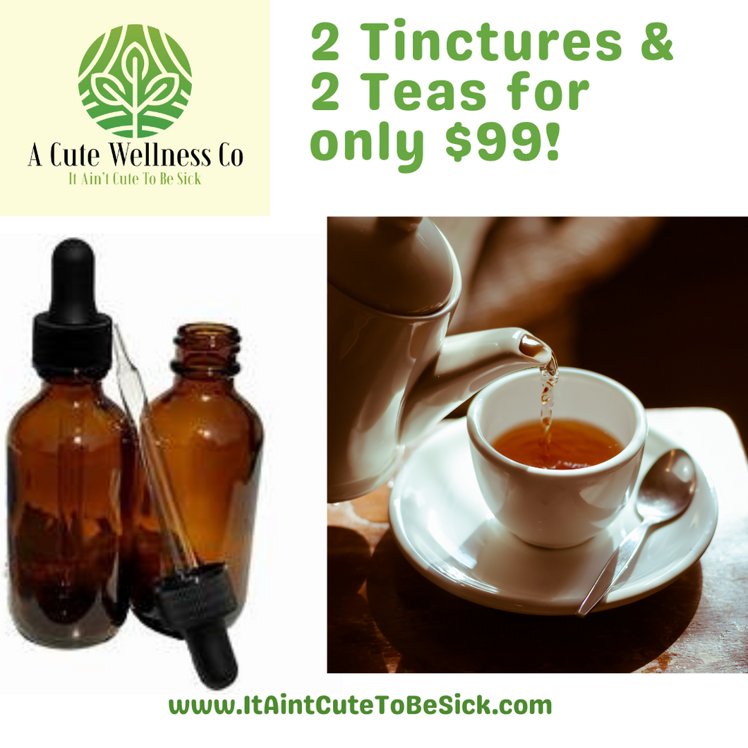 2 Tinctures & 2 Teas for $99