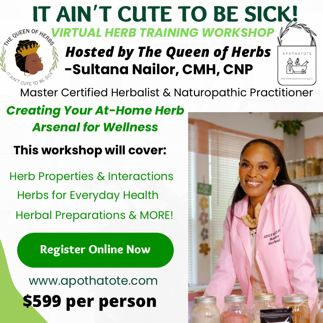 VIRTUAL TRAINING WORKSHOP: Creating Your At-Home Herb Arsenal